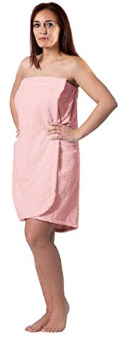 Morbidissimi Telo Bagno Kilt Sauna da Donna Spugna 100% Cotone K534 S-M Rosa Antico