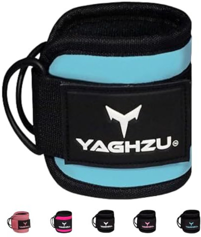 YAGHZU Ankle Strap for Cable Machine - Padded Ankle Cable Attachments for Gym - Adjustable Leg Straps for Working Out - Ankle Cuffs for Cable Machine - Kickback Ankle Straps for Glute Workouts