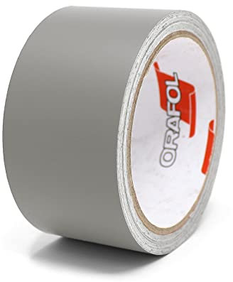 Finest Folia Strisce decorative opache, per auto, camion, moto, barca, modellismo, fai da te, strisce decorative, strisce laterali autoadesive (grigio medio opaco, 30 mm di larghezza)
