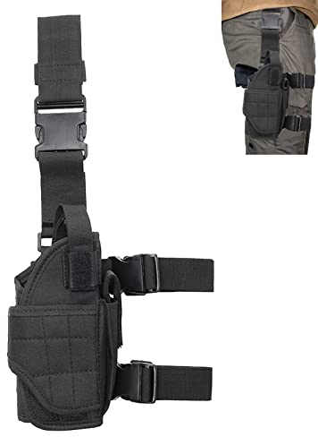 Taktische Pistolenholster, Beinholster Pistolenholster, Waffenholster für Beinholster, Oberschenkelholster, für Jagdschießen, Airsoft, Militärspiele, Paintball, Training oder Cosplay