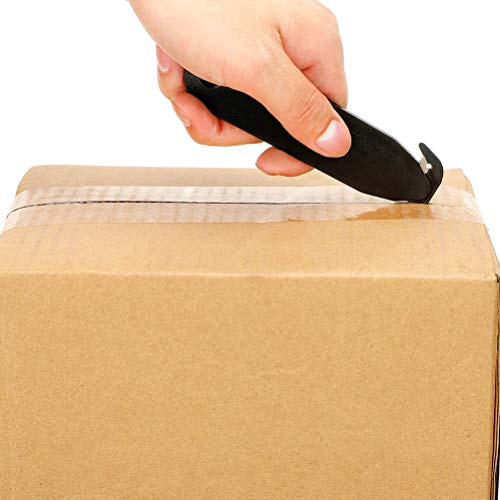 Rouleau De Papier, Ouvre-Paquet Portable, Poignée Ergonomique, Carton, Outil Ouvert, Bande Facile À Utiliser, Lames De Couteau Tout Usage Pour Cartons, (Noir)