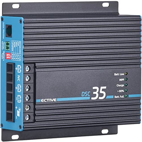 ECTIVE Dual Solar Laderegler - DSC 35,12V, für lifepo4 Battrerien, 500Wpm 50Vm 35A - MPPT Solarregler, Ladegerät Controller, Solarkonverter, Solar Panel Regulator