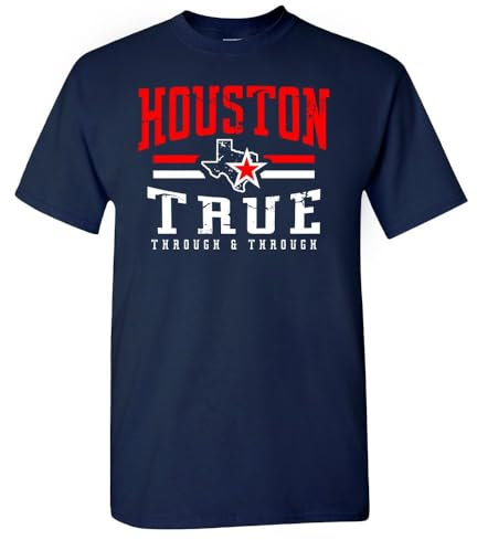 Retro Football Fans Vintage Men's Apparel, Houston - Navy Shirt, XL