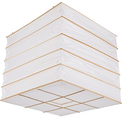 Pantalla de lámpara de papel Lámpara de araña de estilo japonés Pantallas de lámpara de techo de linterna de papel plegable para decoración del hogar