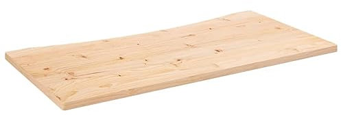 vidaXL Schreibtischplatte, Tischplatte für Bürotisch Schreibtisch Couchtisch, Holztischplatte mit lebendiger Kante, Schreibtisch Platte Büro Schreibtischplatte, Massivholz Kiefer