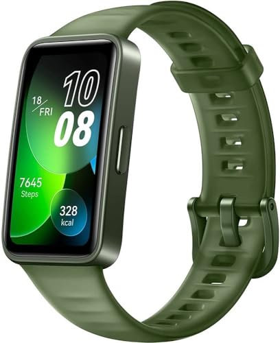 HUAWEI Cinturino 8 Smartwatch da 1,44 pollici AMOLED con cinturino in silicone, durata della batteria 14 giorni, monitoraggio cardiaco, impermeabile, verde smeraldo