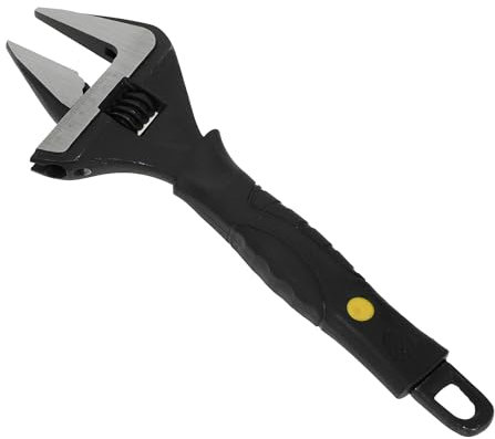 Motoforti Adjustable Spanner Wide Jaw Opening Wrench Tool,12 Size,Steel,Black