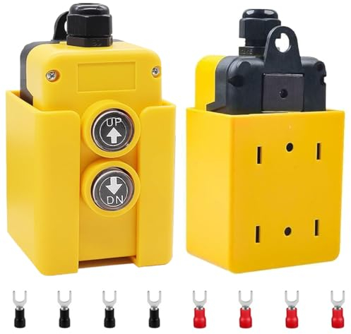 Xiatiaosann DC 12V Dump Trailer Remote Control Switch Waterproof Momentary Up and Down Control Switch for Tipping Trailers, Hoists, Electric Forklifts, Lifting Platforms with Fork Connector