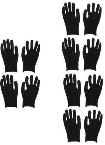 HEMOTON 72 Paare Schwarze Baumwoll handschuhe Arbeitshandschuhe gardening gloves Komfortable Handschuhe working gloves Schutzhandschuhe Baumwoll-Handschuhe verdicken Handschutz Baumwolle
