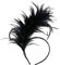 Haarschmuck Kopfschmuck Feder Mode Haarbänder Haarspangen haarreif Kopfbedeckungen Blumenkranz Braut Kopfschmuck Schleier Kranz Schleier Hochzeit Haarschmuck für Karneval, Party, Tanz (Schwarz)