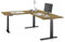 DEINE TANTE EMMA 39-563-Z0 Eckschreibtisch Ben 11 Büroschreibtisch Artisan Eiche/Schwarz elektr. höhenverstellbar ca. 180/62-127/177 cm