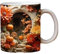 Opilroyn Tasse à café citrouille d'automne – 300 ml Tasse à café en céramique imprimée, grande tasse à café haute tasse de voyage, design amusant pour le thé, le café, le lait et les boissons