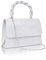 Larcenciel Damen Clutch, Glitzer Silber Handtasche mit Abnehmbarer Kette, Metallisch Pailletten Abendtasche, Elegant Tasche Crossbody Umhängetasche für Hochzeit Party Bankett Ferien (20x5.5x13.5cm)