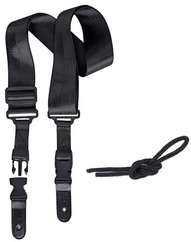 TingHaoO Verstellbarer Nylon-Gitarren-Schultergurt, Gitarrengurt mit Schnellverschluss-Clips für Akustik, E-Bass, Gitarre