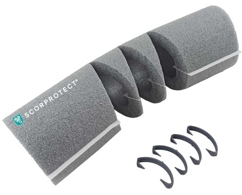 Scorprotect® PE Rohrisolierung Bogen 90 Grad hellgrau SELBSTKLEBEND + 4 Clipse (28 x 13 mm PE Bogen SK)