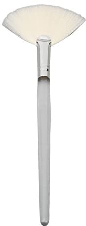 Foaming Brush, Fan Shaped Design, Soft Facial Fan Brush for Makeup Flat Facial Brush Large,Gentle Face Fan Brush Transparent Handle Cosmetic Flat Facial Brush for Beauty Salon