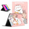 Kueqeay Custodia per Apple iPad (2022) 10.9, Aesthetic Cat Motivo Disegno Flip Cover in pelle PU con Supporto Funzione Soft TPU Antiurto Tablet Case in Silicone, Rosa