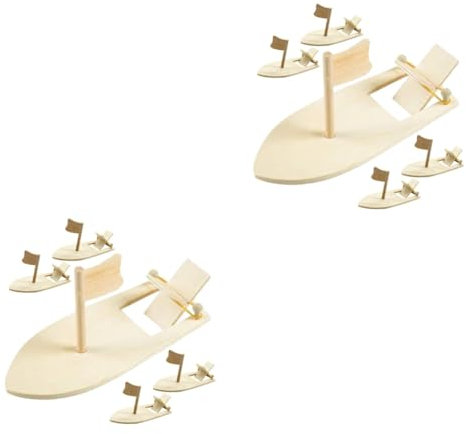 VICASKY 20pcs Sturdy Wood Craft DIY Sailboat Model Boat for Boys and Girls Adults Decorative Paint Boat Model Kit