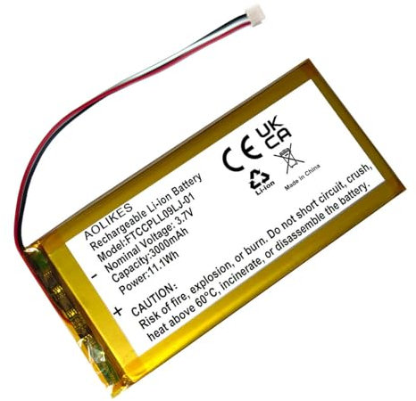 3000mAh 3.7V Rechargeable Li-Polymer Battery Replacement for Redragon K686 PRO/ K685 PRO/ K585 Pro RGB Wireless Mechanical Keyboard
