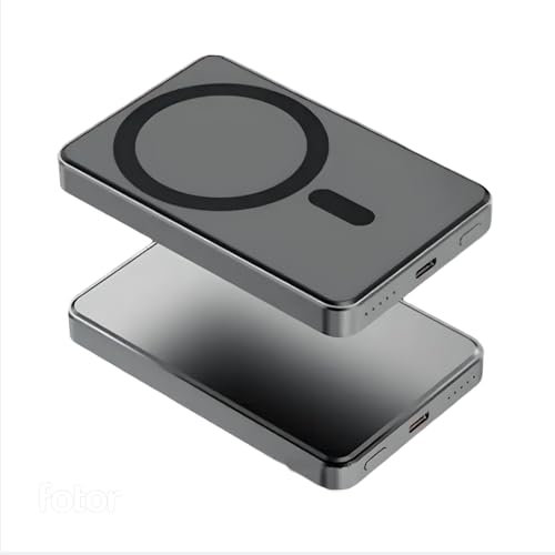 Slim Magnetic Wireless Power Bank 10000mAh | Portable Fast Charging Battery Pack Compatible with iPhone 16/15/14/13/12 Series | USB-C Wireless Charger | Lightweight & UK Air Travel-Friendly