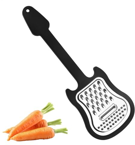 Small Cheese Grater, Vegetable Grater Hand Held - Guitar Shape Kitchen Grater Stainless Steel Grinder For Vegetable Fruit Pulp In GA