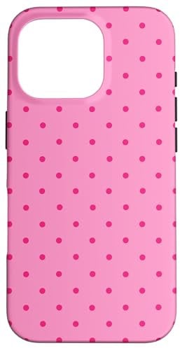 Rosa Magenta Polka Dot Muster Niedliche Minimalistische Grafik Hülle für iPhone 16 Pro