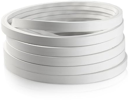 GHIBFBT LED-Profil, flexibles Silikon-U-förmiges LED-Kanalsystem, wasserdicht, biegbar, schneidbar, Lichtstreifenabdeckung für Hintergrund, Zuhause, Einbauinstallation (2 m/6,6 ft)