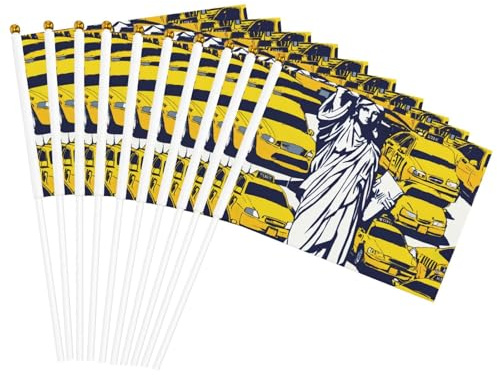 New York City Print Leichte Handflagge Doppelseitige Flaggen Party Parade Home Decor Feiern