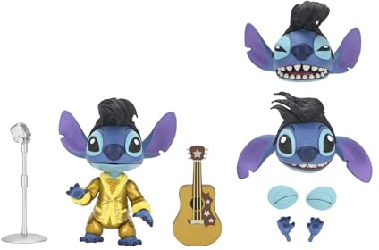 Ultimate Gold Suit Elvis Stitch Scale Action Figur 5 cm Lilo & Stitch Disney