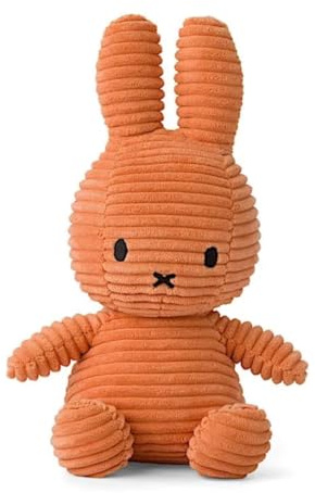 Miffy Plüschtier aus geripptem Samt, 23 cm, Orange, Hase aus weichem Plüsch