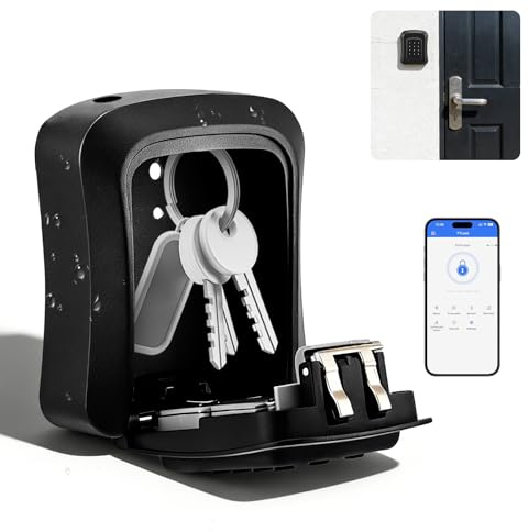 Eirolace Boîte À Clé Sécurisée,Coffre-Fort À Clé Bluetooth Avec Code Numérique,Application Ttlock Et Code Pin,Étanche Ip66,Boîte À Clé Électronique Pour Maison,Bureau,Location Immobilière