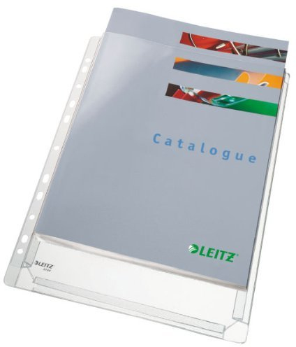 Leitz 47563003 Prospekthülle Maxi, A4, PVC, genarbt 50 Stück, farblos (10x5)