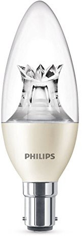 Philips LED 929001140330 Warmglow Dimmable Candle Warm White Light Bulb, Synthetic, B15d, 6 W 10x38x113 cm