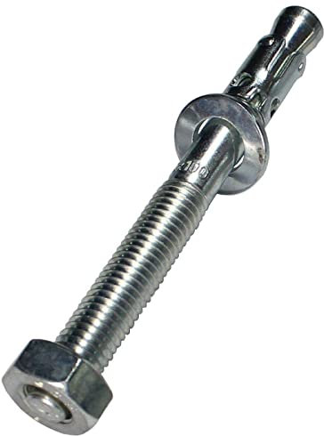 5x Lumonic Anclaje para cargas pesadas M10 x 100 Galvanizado I Para uso como anclaje metálico, anclaje de perno, anclaje de rayo I Diversos tipos de inst