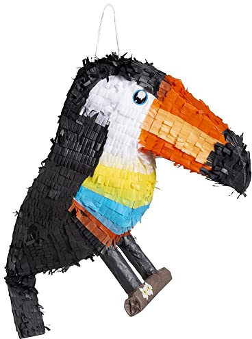 Boland 52590 - Pinata Tukan, Größe 53 x 38 cm, Karton, Schlag-Pinata, Geburtstag, Mottoparty, Feier, Kindergeburtstag, Deko, Süßigkeiten, Geschenke