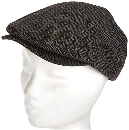 Brixton Unisex-Adult Hooligan Snap Cap Beret, Grey/Black, S