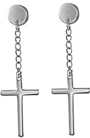 Kreuz Baumel Ohrringe Quasten Ohrstecker Set Edelstahl Schraube Durchbohrte Ohrstecker Taper Fake Plug Tunne