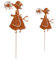 Blumenkinder 'Pusteblume' Blumenstecker; Figur; Metall, Rost; 2 Stück, 2 Größen; Gartenstecker, Dekoration, Rostdeko