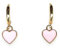 ASTER ALHELÍ - Boucles d'oreilles dorées Femme Coeur - Boucles d'oreilles plaquées or - Boucles d'oreilles hypoallergéniques Fille Coeurs Boucles d'oreilles pendantes - Boucles doreille Coeur (Rosa)
