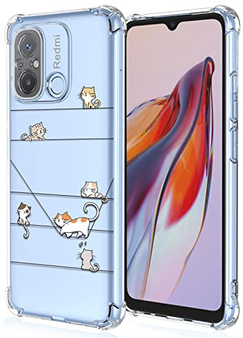 XINYEXIN Handyhülle für Xiaomi Redmi 12C Hülle Süße Katze Cartoon Muster Design Mode Ultra Dünn Transparent Schutzhülle Stoßfest TPU Bumper Clear Case - Kitten