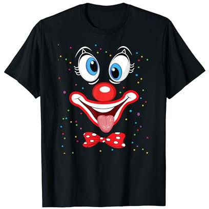 Karnevalskostüm Fasching Kostüm Lustige Clown Konfetti T-Shirt