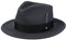 Stetson Burdock Fedora Wollhut - Schwarzer Hut - Klassischer Bogart-Stil - Wasserabweisend mit Asahi Guard - Herbst/Winter - Unisex dunkelgrau XL (60-61 cm)