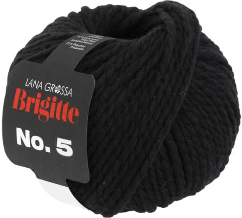 LANA GROSSA Brigitte Nr.5 | 2-fach verzwirntes Merino-Dochtgarn | Handstrickgarn aus 100% Schurwolle (Merino extrafein) | 50g Wolle zum Stricken & Häkeln | 75m Garn FB 3