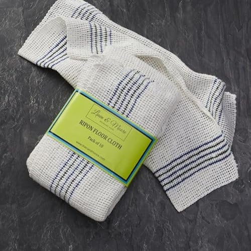Forever Britain 10 Pcs Pure Cotton Large Floor Cloth, Long Lasting Kitchen Cloths,For Use as Dusters,Washable Cloth Duster for House, Kitchen, Car