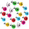 Yardenfun 24st Weihnachtsmann Bartschmuck Weihnachtsbart Weihnachtliche Gesichtshaarschmuck Weihnachtsglöckchen Weihnachtsmann-bart-Accessoires Bart Weihnachtskugeln Mini Baumwollseil
