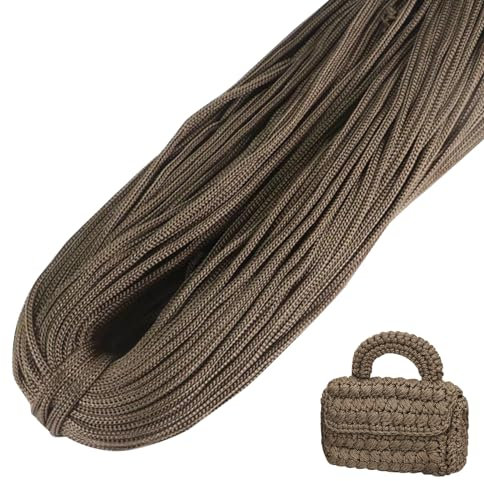 Cordino per Borse Uncinetto, Corda Macrame 3mm x 200m Filo Macrame in Poliestere Uncinenetto e Ferri per Abbigliamento, Borse, Tappeti, Fai da Te, Regalo per Maglieria