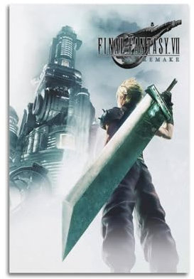nzzmy Final Fantasy Vii Poster, Vintage-Kunst, Raumdekoration, ästhetische Schlafzimmerdekoration, Leinwandposter für Schlafzimmer, 30 x 45 cm, ungerahmter Stil