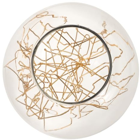 UKCOCO Glas Lampenschirm Mit Drahtdesign Moderner Kugel Lampenschirm Für Pendelleuchten Elegant Und Langlebig Für Wohn Und Schlafzimmerbeleuchtung