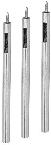 Uadme Perforadora Cuero Agujeros, 3 Piezas Herramienta de Agujeros de Cuero, Punzón Redondo de Hueca de Acero de Aleación, para Manualidades, Cortador Artesanal de Cuero (0,8 mm)