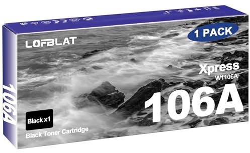 LOFBLAT W1106A 106A Toner Kompatibel für HP 106A Toner für HP Laser MFP 135wg Toner für HP Laser 107w 107a 107r MFP 137fwg 137fnw 135w 135a 135r (W1106A 106A , Schwarz, 1er-Pack)